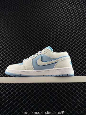 Jordan Air Jordan 1 Low White Light Blue EU 36-46 Sneaker - Unisex (BS-81117)