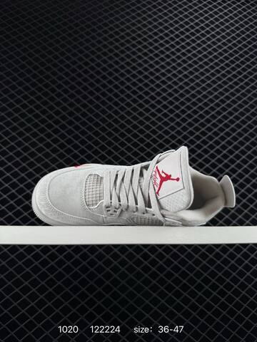 Jordan Air Jordan 4 Retro HF4340-104 Light Grey Red EU 36-47 Basketball Shoe - Unisex (BS-80471)