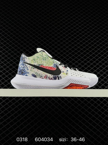 Nike Kyrie 3 white black multicolor with orange accent EU 36-46 basketball lifestyle