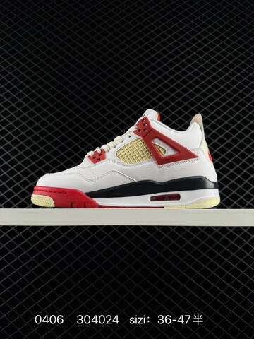 Jordan Air Jordan 4 Retro OG White Red Black Cream EU 36-47 Basketball Shoe - Unisex (BS-79542)