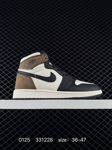 Jordan Air Jordan 1 Retro High OG White Black Brown EU 36-47 Basketball Shoe - Unisex (BS-79765)