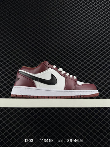 Jordan Air Jordan 1 Low Black White Red EU 36-46 Basketball Shoe - Unisex (BS-80119)