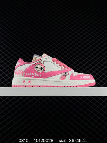 Jordan Air Jordan 1 Low Travis Scott Labubu Custom Off White Purple Pink EU 36-45 Sneaker - Unisex (BS-79682)