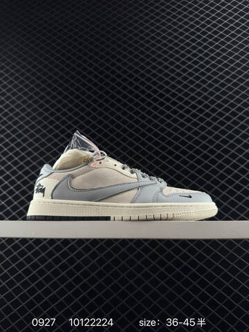 Jordan Air Jordan 1 Low Travis Scott Fragment Custom University Blue Sail White EU 36-45 Skate Shoe - Unisex (BS-80615)