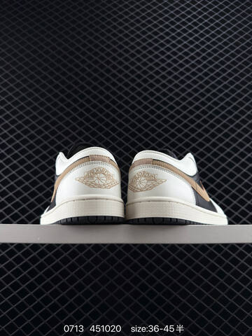 Jordan Air Jordan 1 Low White Black Tan EU 36-45 Sneaker - Unisex (BS-81072)