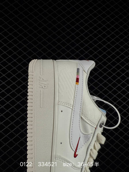 Nike Air Force 1 07 Low IQ1119-011 White Light Grey Red EU 36-45 lifestyle