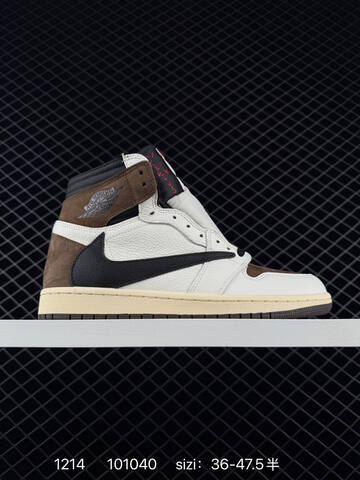 Jordan Air Jordan 1 Retro High OG Travis Scott Reverse Mocha White Brown Black Cream EU 36-47 5 Basketball Shoe - Unisex (BS-80065)