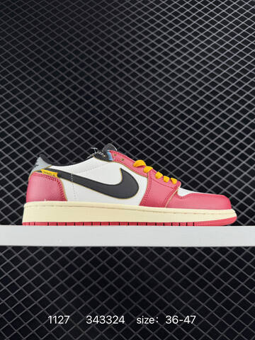Jordan Air Jordan 1 Low White Red Blue Black Yellow Cream EU 36-47 Sneaker - Unisex (BS-80169)