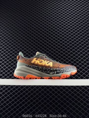 HOKA Speedgoat 6 Orange Yellow Pink Dark Gray EU 36-46 Trail Shoe Trail Running Sneakers - Unisex (BS-86598)