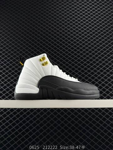 Jordan Air Jordan 12 Retro Taxi White Black Gold Red EU 38-47 Basketball Shoe - Unisex (BS-81149)