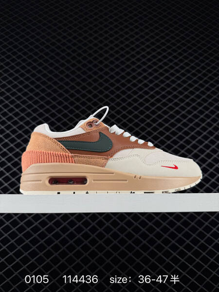 Nike Air Max 1 Premium cream brown tan coral black 36-47 5 lifestyle