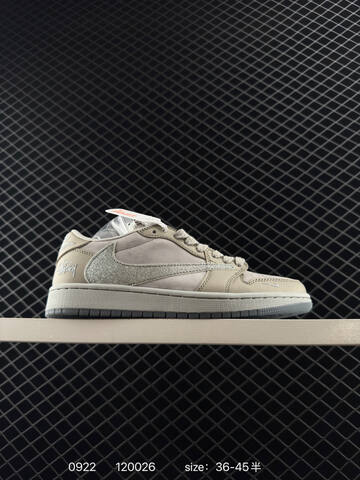 Jordan Travis Scott x Air Jordan 1 Low Reverse Mocha Supreme Brown Beige White Pink Gray EU 36-45 Sneaker - Unisex (BS-80656)