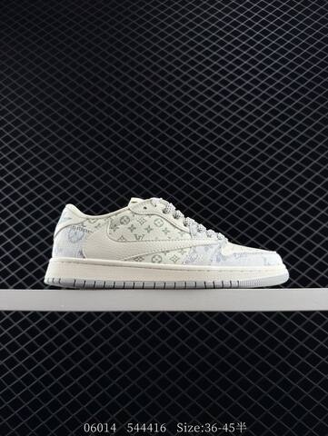 Jordan Air Jordan 1 Low Travis Scott DIY Off White Light Blue Light Green EU 36-45 Sneaker - Unisex (BS-81207)