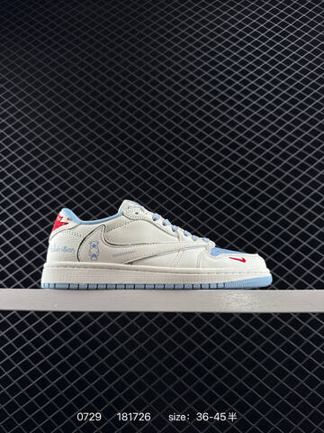 Jordan Travis Scott x Air Jordan 1 Low Reverse Mocha DM6868 Sail Light Blue Red Silver EU 36-45 Sneaker - Unisex (BS-81000)