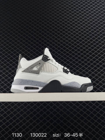 Jordan Air Jordan 4 Retro Yellow White Dark Grey EU 36-45 Basketball Shoe - Unisex (BS-80143)