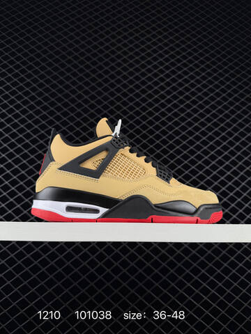 Jordan Air Jordan 4 Retro Tan Black White Red EU 36-48 Basketball Shoe - Unisex (BS-80083)