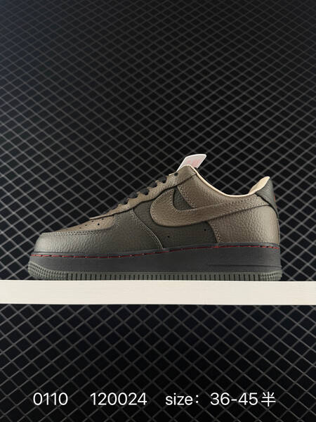 Nike Air Force 1 07 Low dark olive black with red stitching EU 36-45 lifestyle