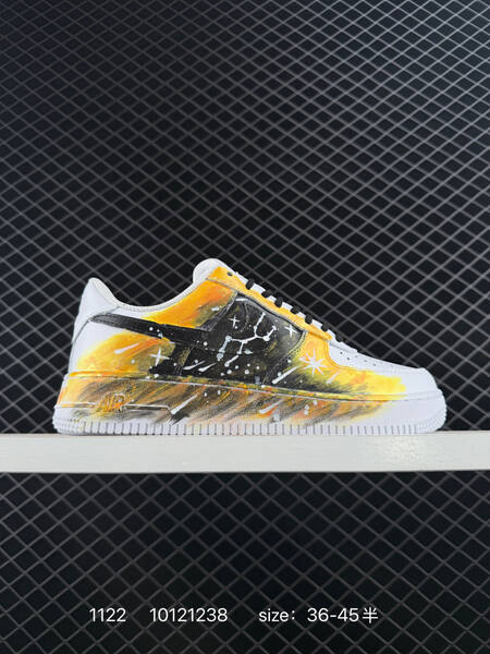 Nike Air Force 1 07 White Black with multicolor galaxy custom paint EU 36-45 5 lifestyle
