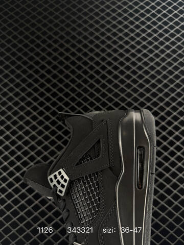 Jordan Air Jordan 4 Retro Black Dark Grey EU 36-47 Basketball Shoe - Unisex (BS-80182)