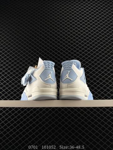 Jordan Air Jordan 4 Retro Aluminum Off White Light Blue EU 36-48 5 Basketball Shoe - Unisex (BS-81115)