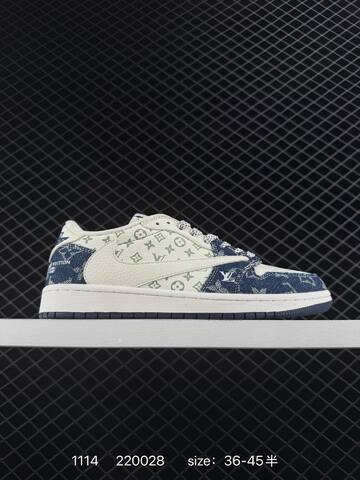 Jordan Air Jordan 1 Low OG SP Supreme Sail Black Light Brown Red EU 36-45 Skate Shoe - Unisex (BS-80277)