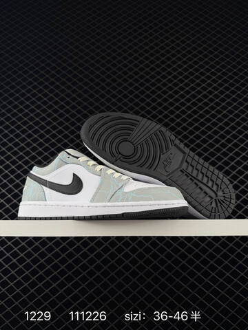 Jordan Air Jordan 1 Low White Grey Black Light Blue EU 36-46 Sneaker - Unisex (BS-79948)