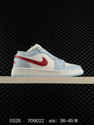 Jordan Air Jordan 1 Low White Blue Red EU 36-45 Sneaker - Unisex (BS-79612)