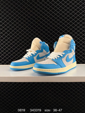 Jordan Union x Fragment Design x Air Jordan 1 Retro High OG Blue Cream White EU 36-47 Basketball Shoe - Unisex (BS-80878)