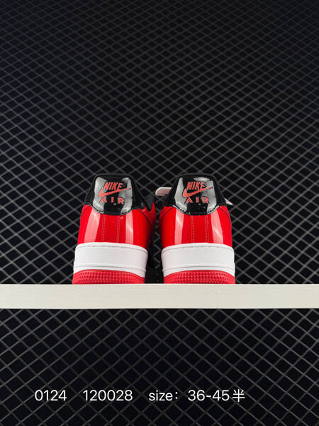 Nike Air Force 1 07 Low black red patent with white midsole EU 36-45 5 lifestyle
