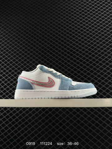 Jordan Air Jordan 1 Low White Light Blue Pink EU 36-46 Sneaker - Unisex (BS-80678)