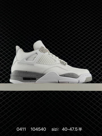 Jordan Air Jordan 4 Retro OG White Grey Red EU 40-47 5 Basketball Shoe - Men's (BS-79504)