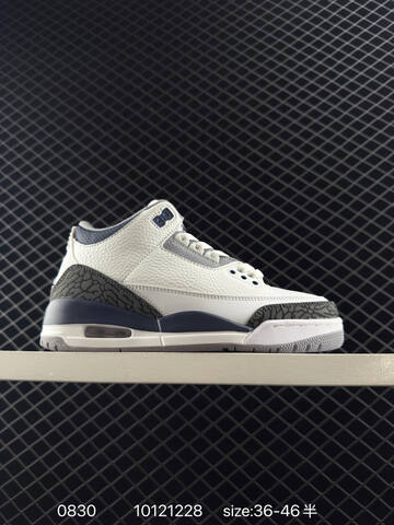 Jordan Air Jordan 3 Retro White Black Cream Red Blue EU 36-46 Basketball Shoe - Unisex (BS-80802)
