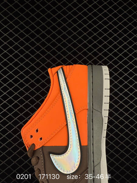 Nike SB Dunk Low brown orange with iridescent silver Swoosh 35-46 5 skate lifestyle