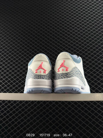 Jordan Air Jordan 3 Retro OG Joker White Light Blue Pink EU 36-47 Basketball Shoe - Unisex (BS-80808)