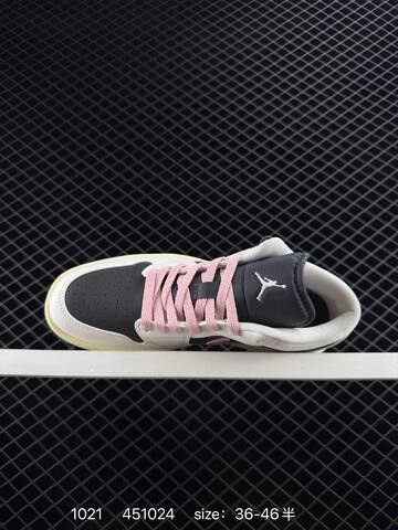 Jordan Air Jordan 1 Low DC0774 502 White Black Pink Cream EU 36-46 Sneaker - Unisex (BS-80465)