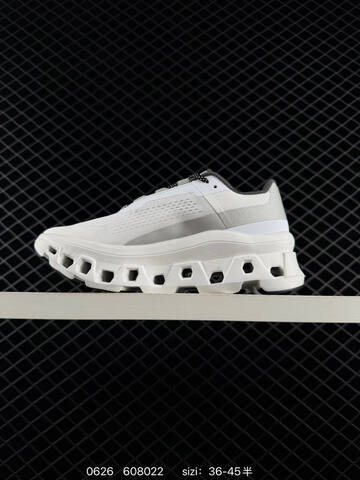On Cloudmonster White Grey EU 36-45 Running Shoe Running Sneakers - Unisex (BS-85114)