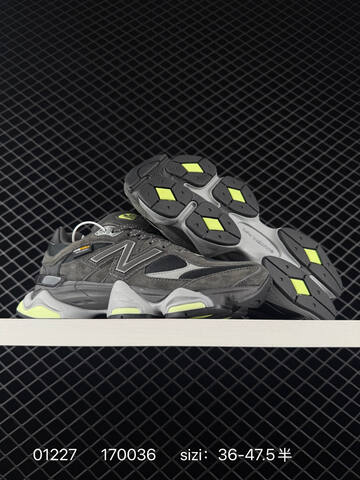 New Balance 9060 Dark Grey Black Neon Yellow EU 36-47 5 Sneaker - Unisex (BS-82356)