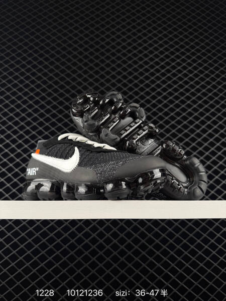 Nike Off-White x Air VaporMax Flyknit Black White and White Cream EU 36-47 5 running lifestyle