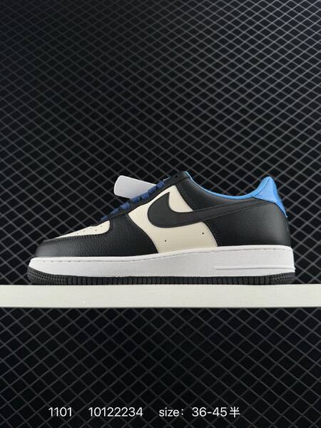 Nike Air Force 1 07 Low Black White Blue EU 36-45 lifestyle