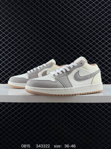 Jordan Air Jordan 1 Low Sail Grey Gum Red EU 36-46 Sneaker - Unisex (BS-80908)