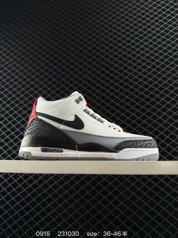 Jordan Air Jordan 3 Retro White Black Orange Cream EU 36-46 Basketball Shoe - Unisex (BS-80708)
