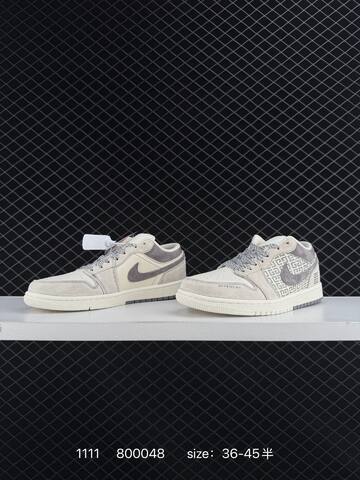 Jordan Air Jordan 1 Low Beige Grey Off White EU 36-45 Sneaker - Unisex (BS-80306)