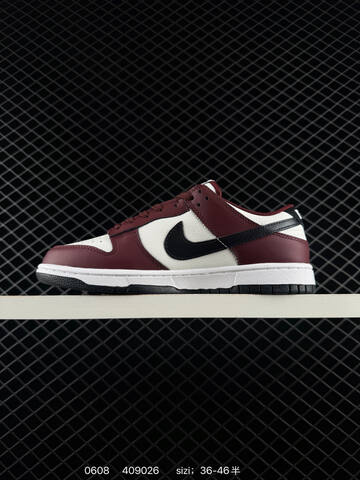 Nike Dunk Low White Burgundy Black EU 36-46 Skate - Unisex (BS-70895)