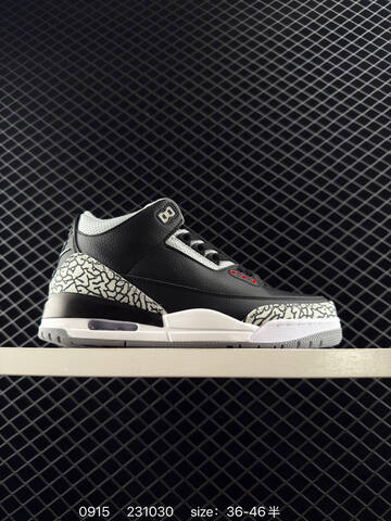 Jordan Air Jordan 3 Retro White Black Orange Cream EU 36-46 Basketball Shoe - Unisex (BS-80708)