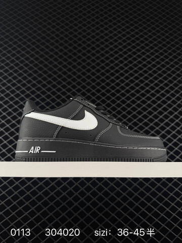 Nike Air Force 1 Black White 36-45 Casual - Unisex (BS-73171)
