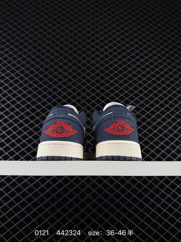 Jordan Air Jordan 1 Low Navy White Sail Red Yellow EU 36-46 Sneaker - Unisex (BS-79795)