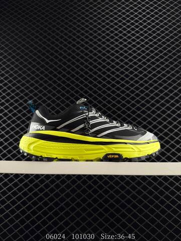 HOKA ONE ONE Mafate Speed Three 2 Black Neon Yellow Silver Blue EU 36-45 Trail Shoe Trail Running Sneakers - Unisex (BS-86589)