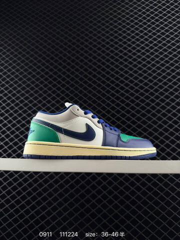 Jordan Air Jordan 1 Low Black White Blue Gold Red EU 36-46 Sneaker - Unisex (BS-80732)