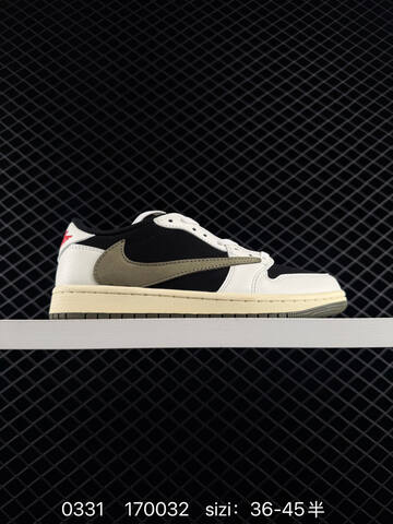 Jordan Air Jordan 1 Low OG SP Travis Scott Black Brown White Sail Red EU 36-45 Sneaker - Unisex (BS-79571)