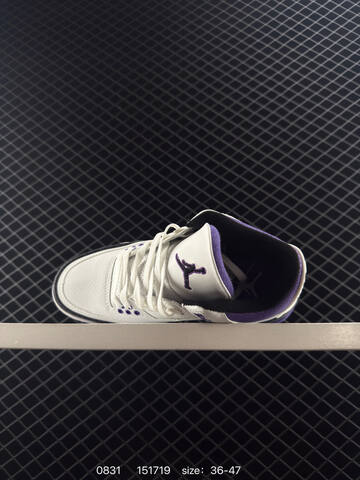 Jordan Air Jordan 3 Retro UNC White Purple Black Grey EU 36-47 Basketball Shoe - Unisex (BS-80797)